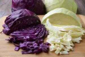 Rotkohl und Weißkohl