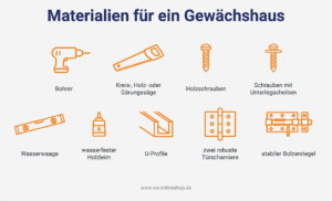 Material Gewächshaus bauen