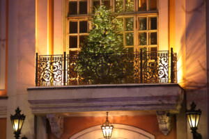 Balkon Weihnachtsbaum