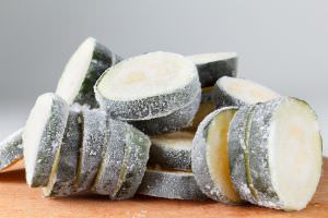 eingefrorene Zucchini