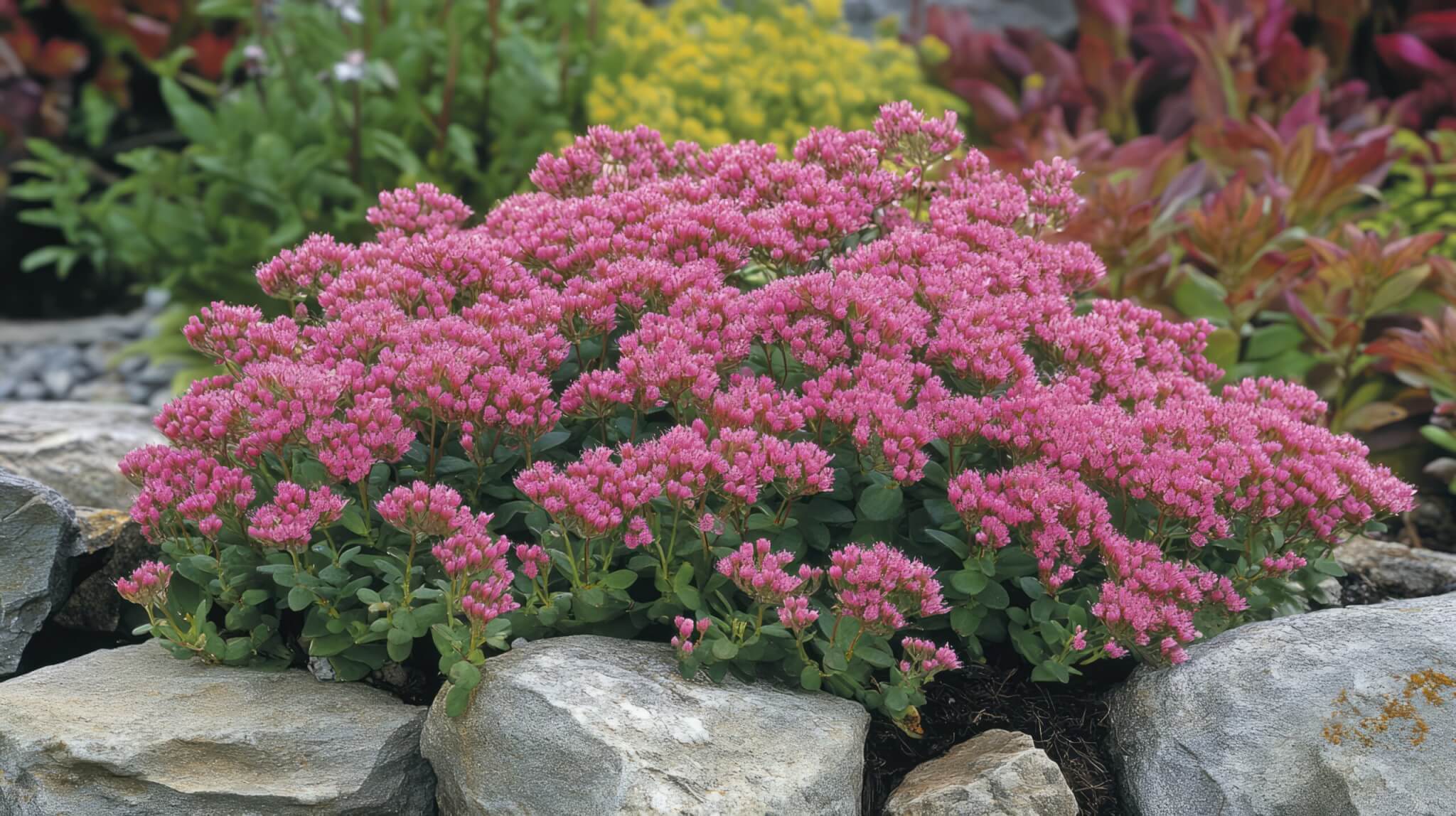 Fette Henne  Stauden in den Farben des Herbstes - Samenhaus Gartenblog